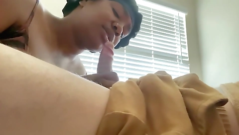 Beautiful black girl getting fucked in a deepthroat vid