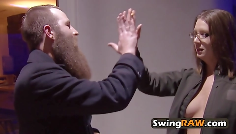 Ebony girls in amateur interracial video getting pounded