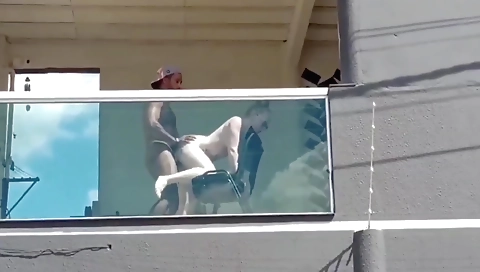 Blonde with a tattooed face in a interracial sex video