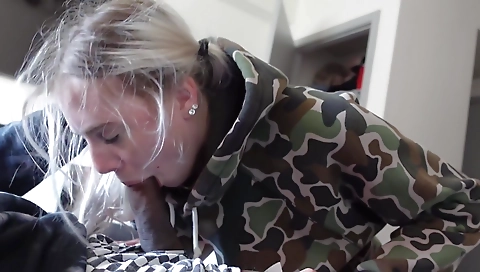 Amateur blonde fucks her stepdaddy with a big cock