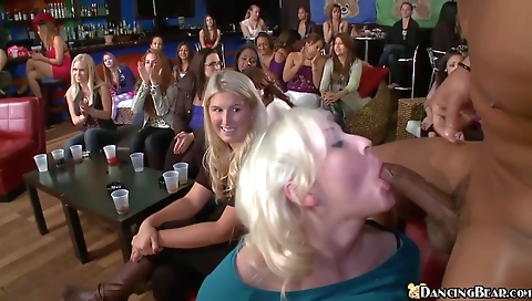 Amateur interracial threesome with a hot ebony stripper