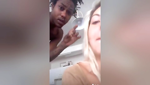 Hot blonde gets fucked in her tight shorts in hd porn