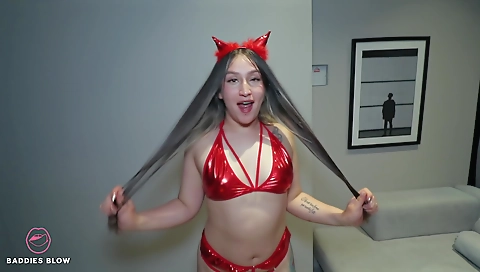 Busty brunette with big ass in hardcore interracial porn video