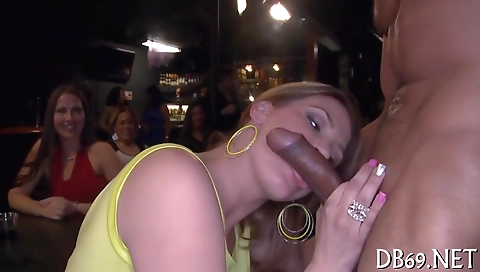 A long and fat cock rides a blonde and brunette milf