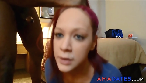 Hottest big cock girl in red lingerie takes hard cock