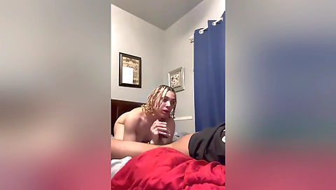 Amateur interracial video with a blonde in a huge booty