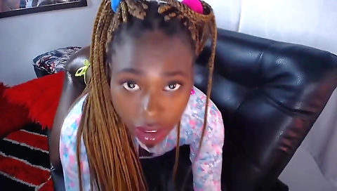 Ebony babe in a bubble butt gets fucked by a white man