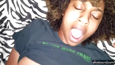 Ebony and black woman with hairy bodies ride the dildo