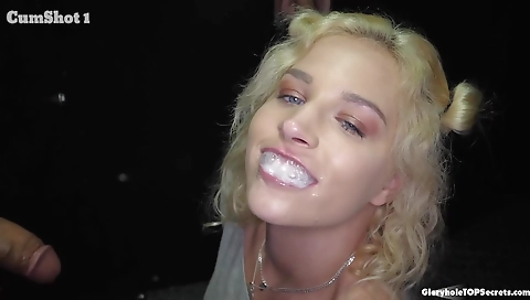 Blonde slut is such a fiend while sucking a massive dick 2